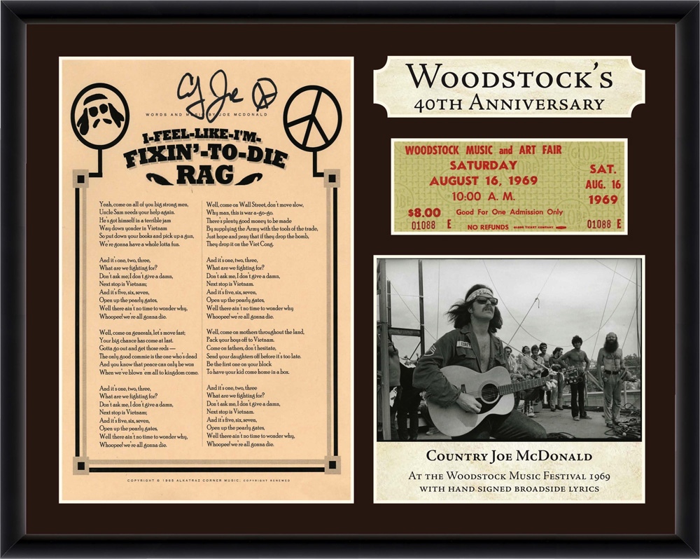 Country Joe McDonald at Woodstock 1969